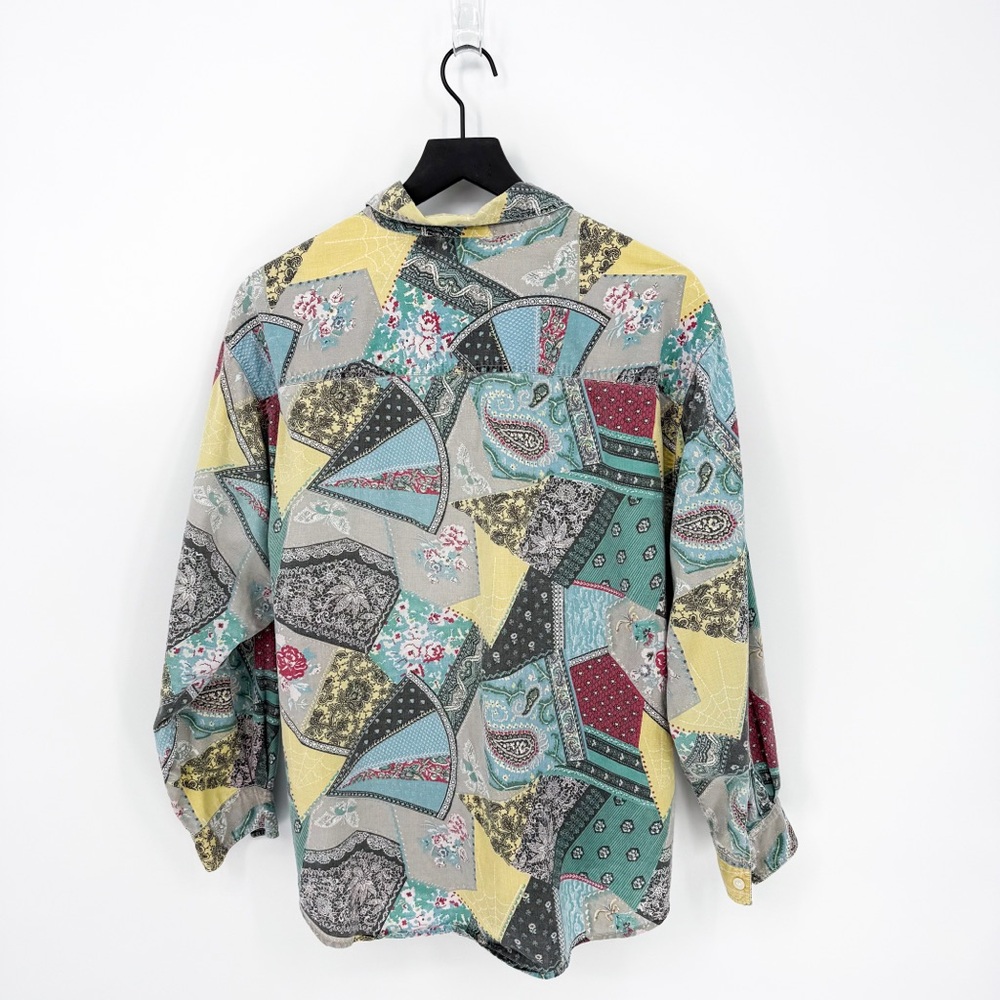 Vintage Extra Elements Cotton Patchwork Button Do… - image 6